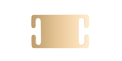 Gold Stainless Steel Slide-On Dog Collar Tag