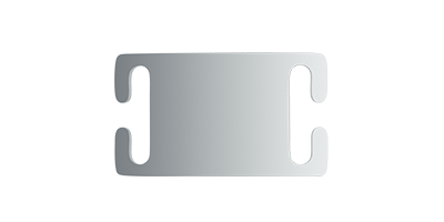 Silver Stainless Steel Slide-On Dog Collar Tag