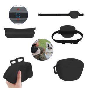 Non-Toxic Silicone Dog Treat Bag - Portable Training Pouch