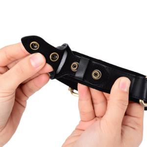 Leather Airtag Dog Collar with Secure Apple Airtag Holder